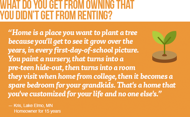 What do you get from owning that you didn't get from renting?